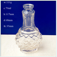 Beautiful Glass Juice Bottles 70ml with Embossed Body
